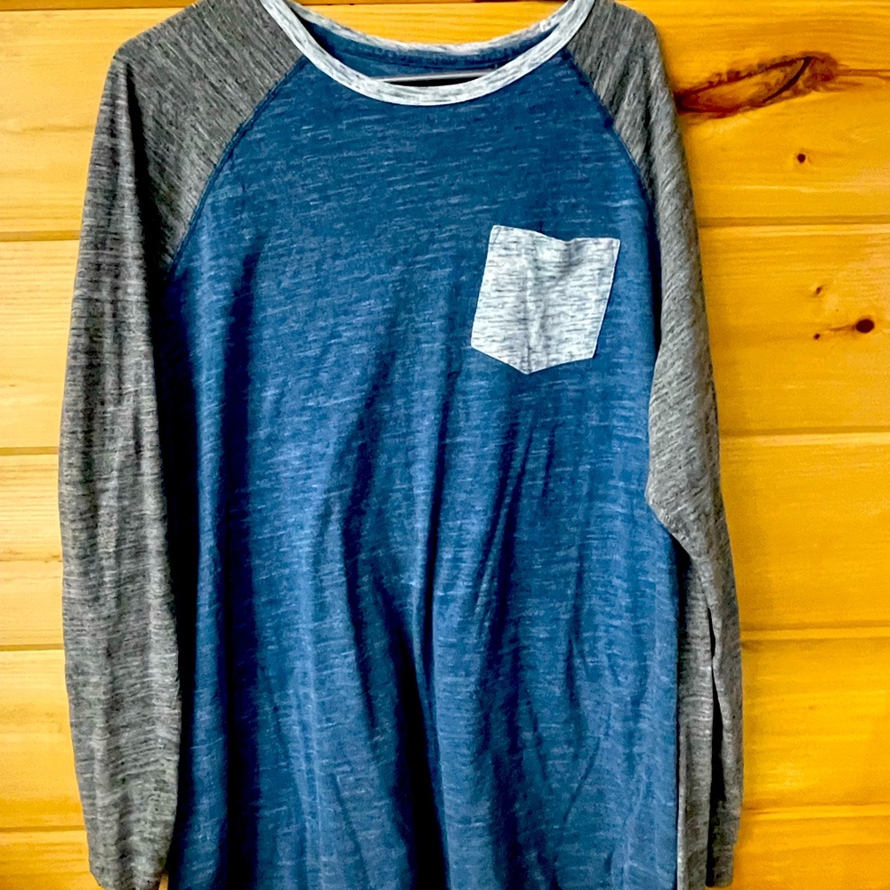 George long sleeve pocket front shirt